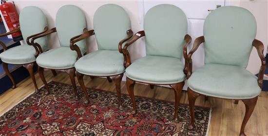 Eight dining chairs